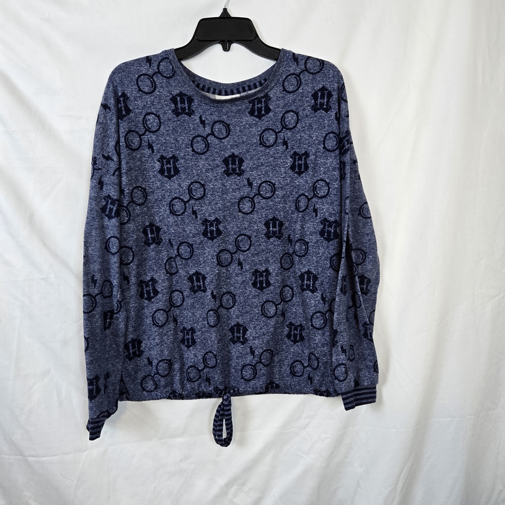 Harry Potter Wizarding World Women's Graphic Print Drawstring Hem‎ Sweatshirt M